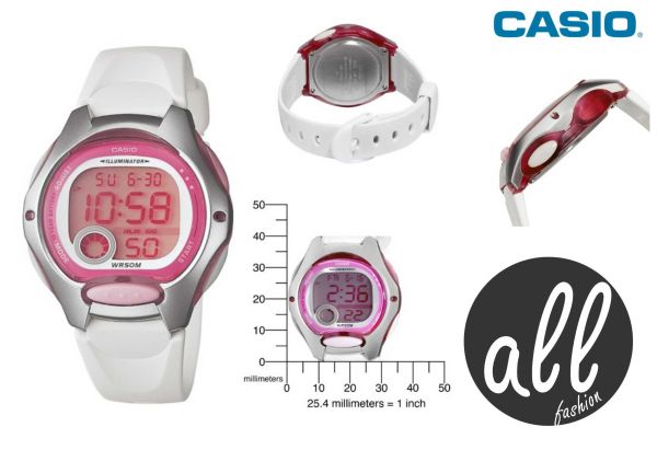 Relógio Casio Branco com Rosa